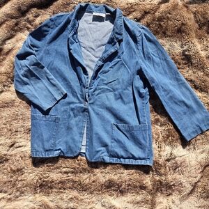 Lisa Joseph’s Blazer Barn Denim Jacket | Vintage  Western Chic Jean Blazer